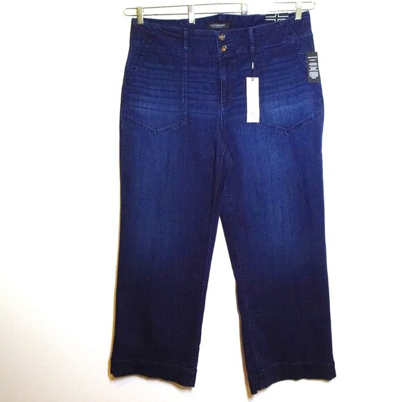 Liverpool Los Angeles Wide Leg Jeans Women's Plus Size 22W Blue Denim Stretch - Picture 1 of 14